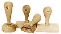 Holzstempel in verschiedene Formen